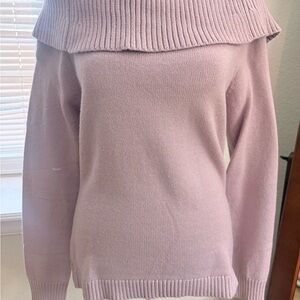 Women's Off-Shoulder Lavender Sweater